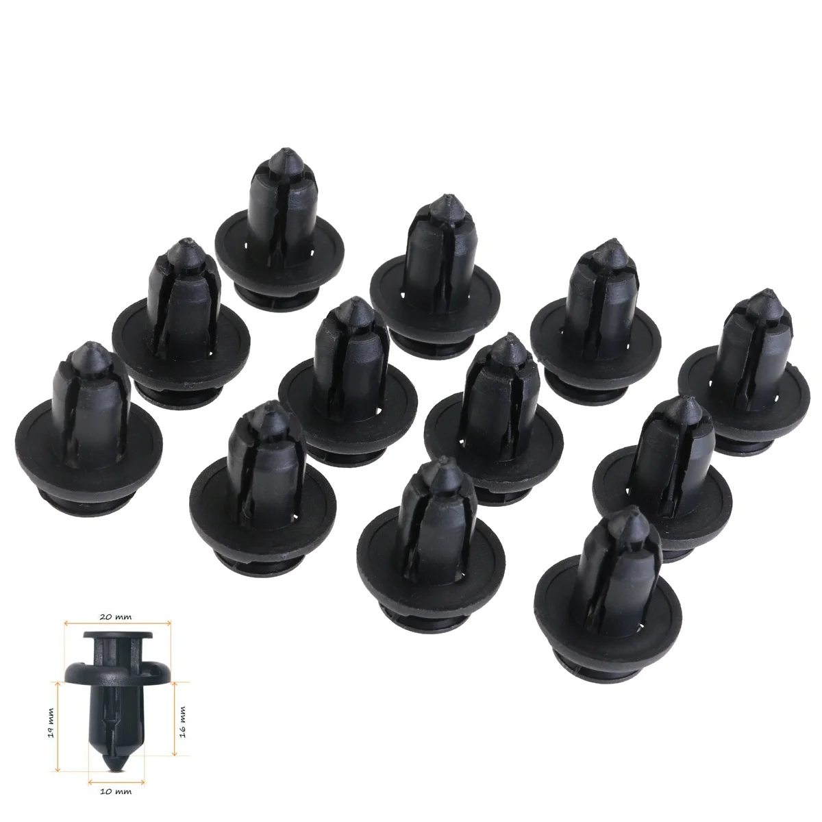 

40Pcs Bumper Retainer Clips Fastener Rivets Push Clips Door Trim Radiator Shield Replacement Pom Polymer 91503-Sz3-003