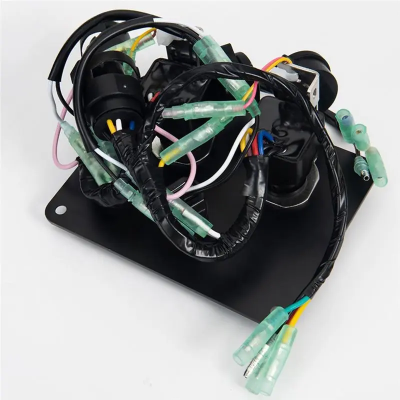 NEW-12V Dual Engine Key Switch Panel Twin Kit For Outboard Engine Marine Hardware