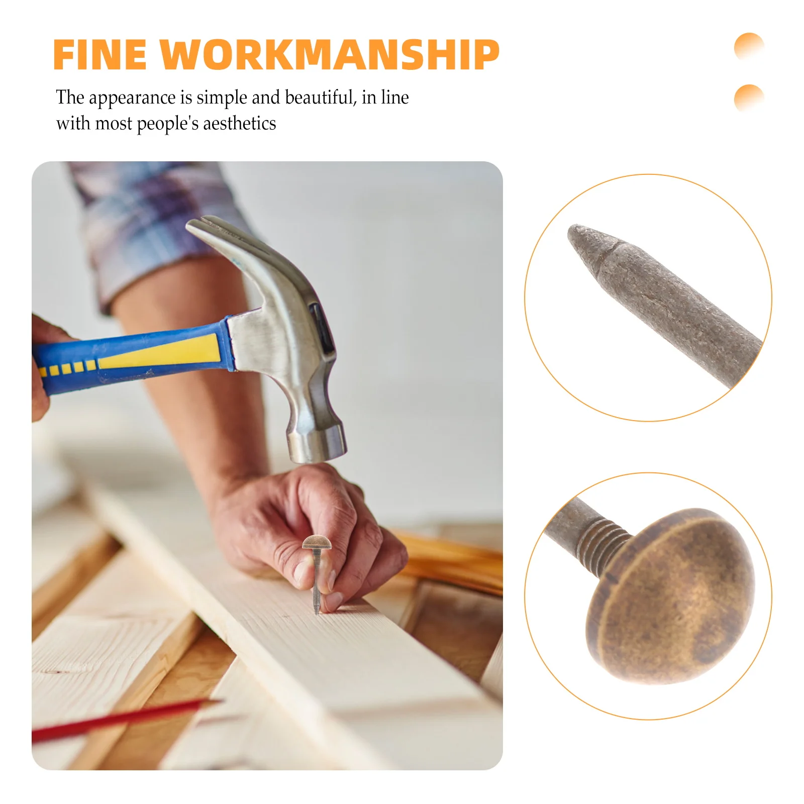 

20 Pcs Sofa Decorative Studs Copper Furniture Nails Upholstery Tacks Craft Projects Sofas Chairs Benches