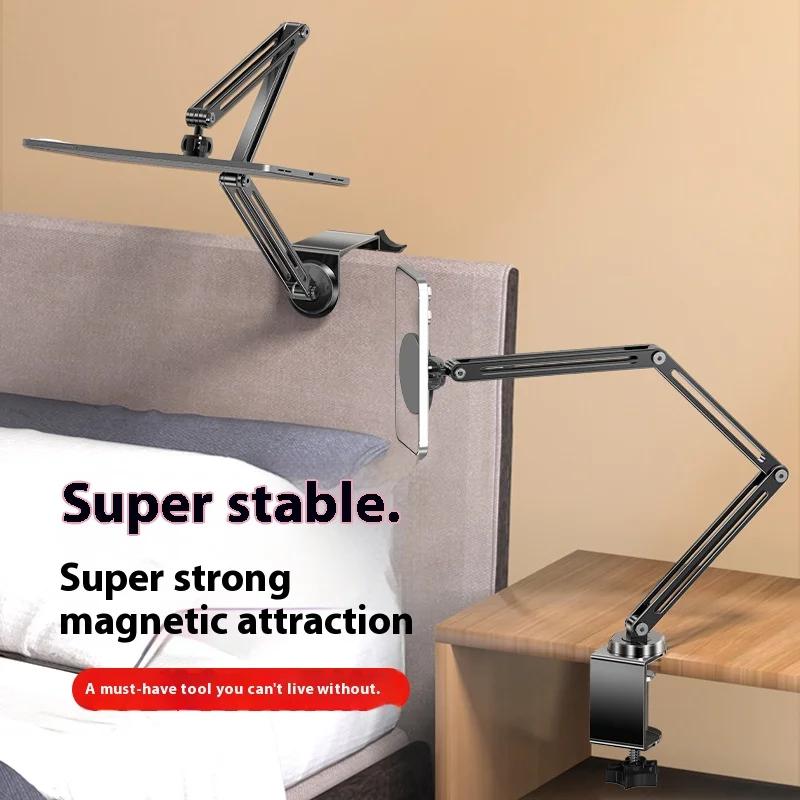 Desktop Mobile Phone Holder Bed Clip Bedside Lazy Live Broadcast Folding Cantilever Bracket for Apple Samsung iPad Tablet Holder