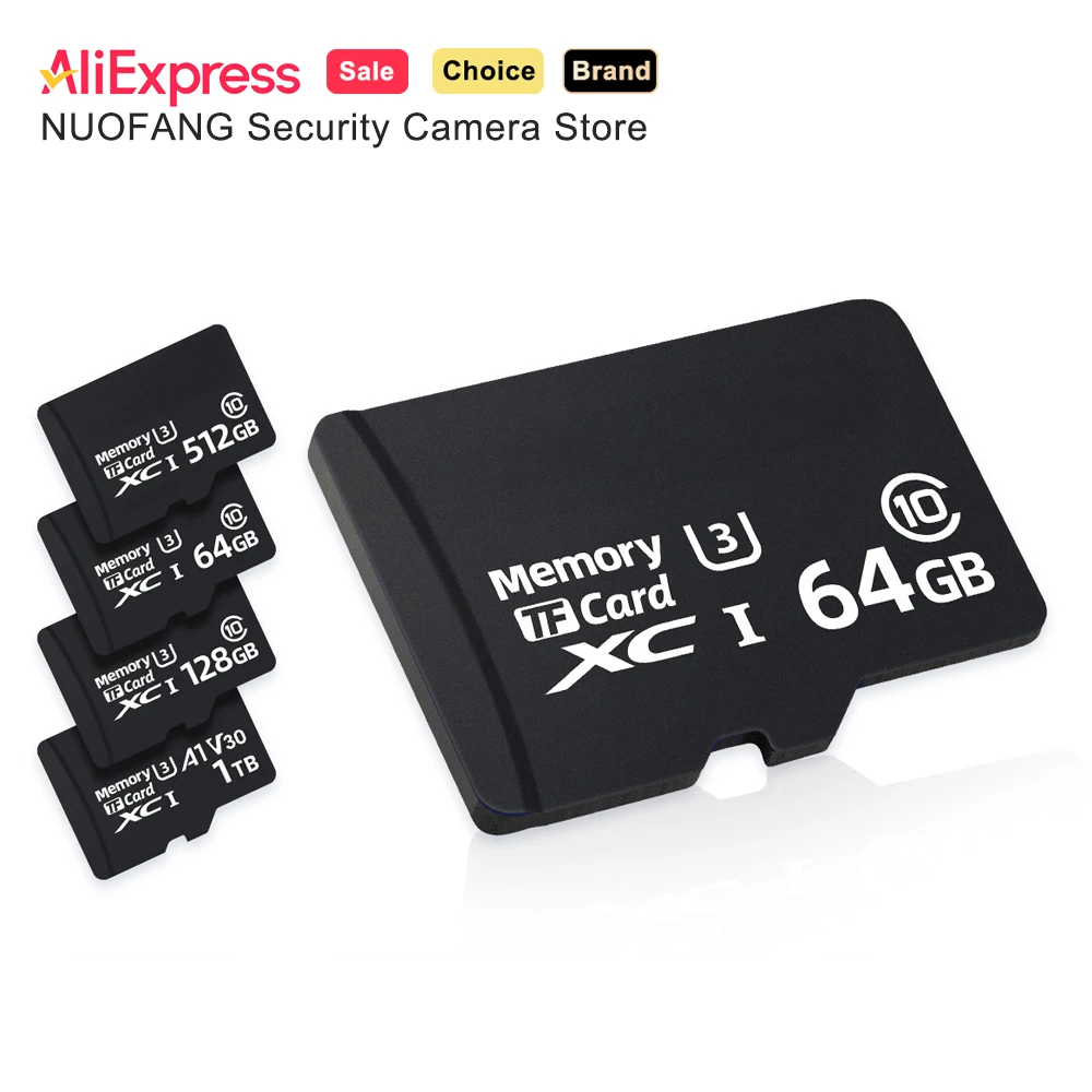 Micro SD Card 120MB/s UHS-1 Class 10 - 32GB 64GB 128GB 256GB 512GB TF Card for Camera Phone, with Adapter for Card Reader