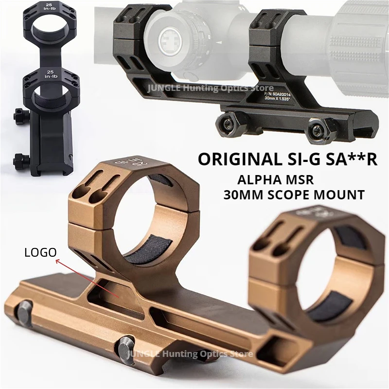 Original S*G SA**R Alpha MSR 30MM Scope Mount Strong Ductile 7075-T6 Aluminum 1.535