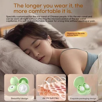 Bouchons d'oreille silencieux pour le sommeil, isolation phonique, filtre de réduction du bruit, protecteur d'oreille anti-bruit, éponge douce