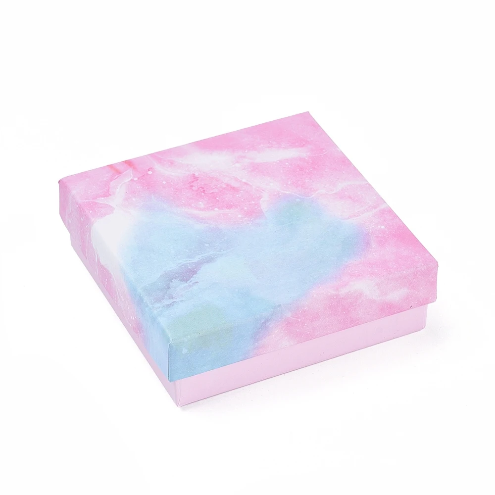 

Pandahall, 18 шт., квадратная картонная подарочная коробка небесно-голубого цвета с губкой, 9,2x9,2x2,9 см, для упаковки ювелирных изделий, подарков на свадьбу, день рождения, вечеринку