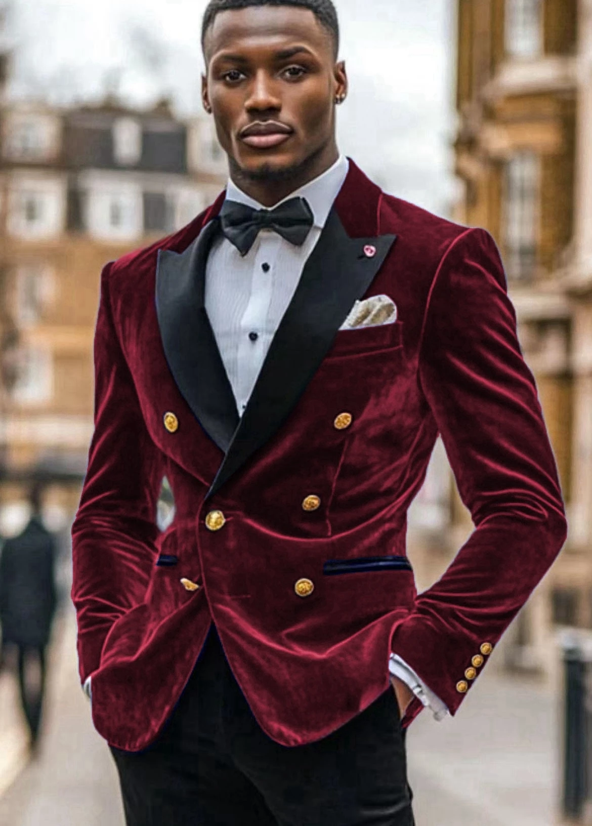 

Luxury Blazer Shiny Wine Red Blue Black Contrast Color Stand-up Collar Blazer Slim Fit Suit Party Prom Wedding Dress Jacket