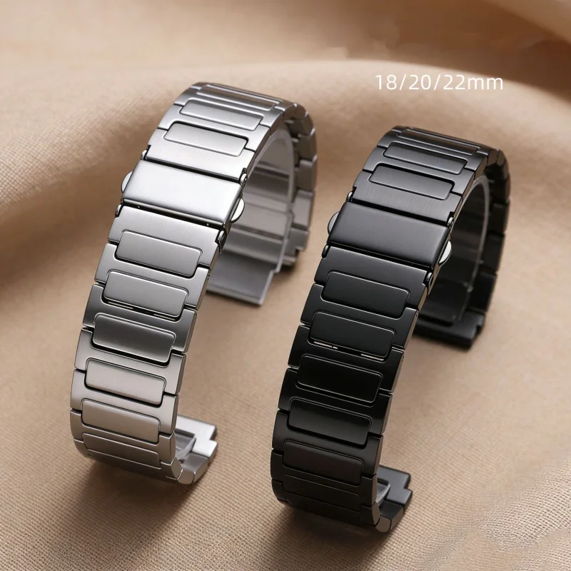 

Quick Release Stainless Steel Watch Strap for 18mm 20mm 22mm Universal Flat End Watch Band for Huawei GT6/5pro Watch Bracelet
