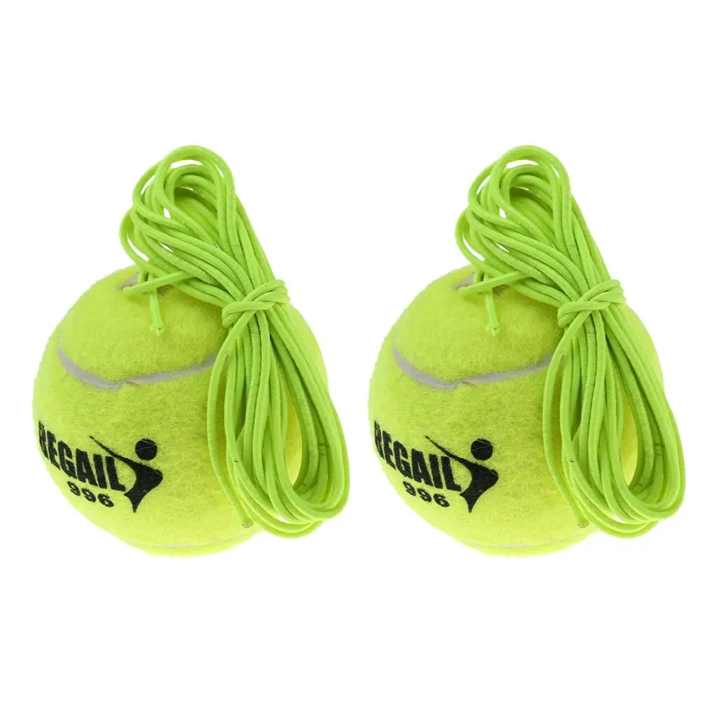 Lot 2 Tennis Self Self-Study Exercise Ball with Elastic Rope