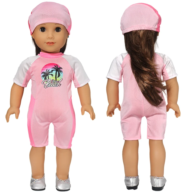 18Inch American Og Girls Doll Outfits Strap Pants 40 43 Cm Silicone Reborn Baby Doll Clothes Children Girl Toys Gifts