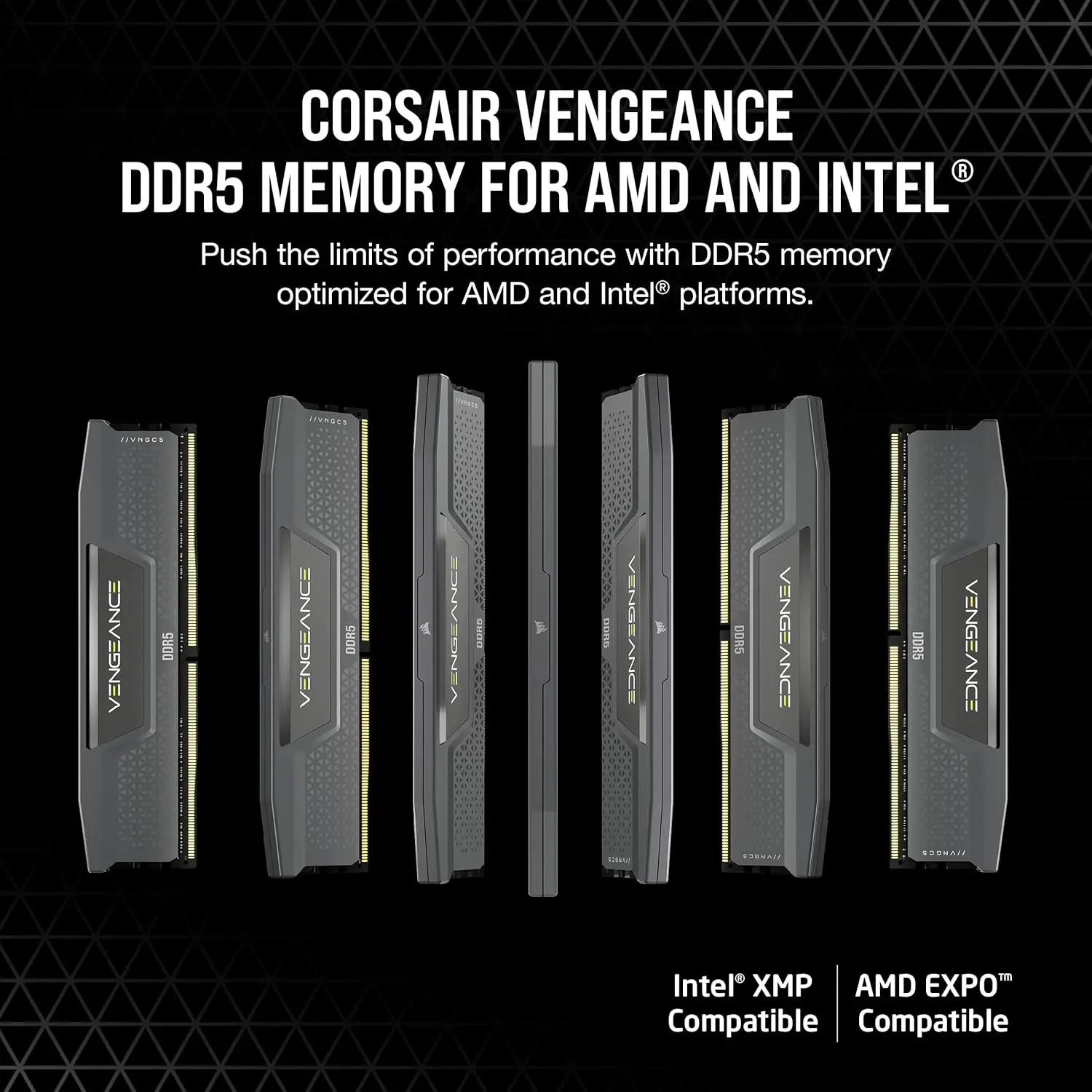 CORSAIR VENGEANCE DDR5 16GB DDR5 6000MHz CL30 AMD EXPO Intel XMP iCUE Memoria de computadora compatible
