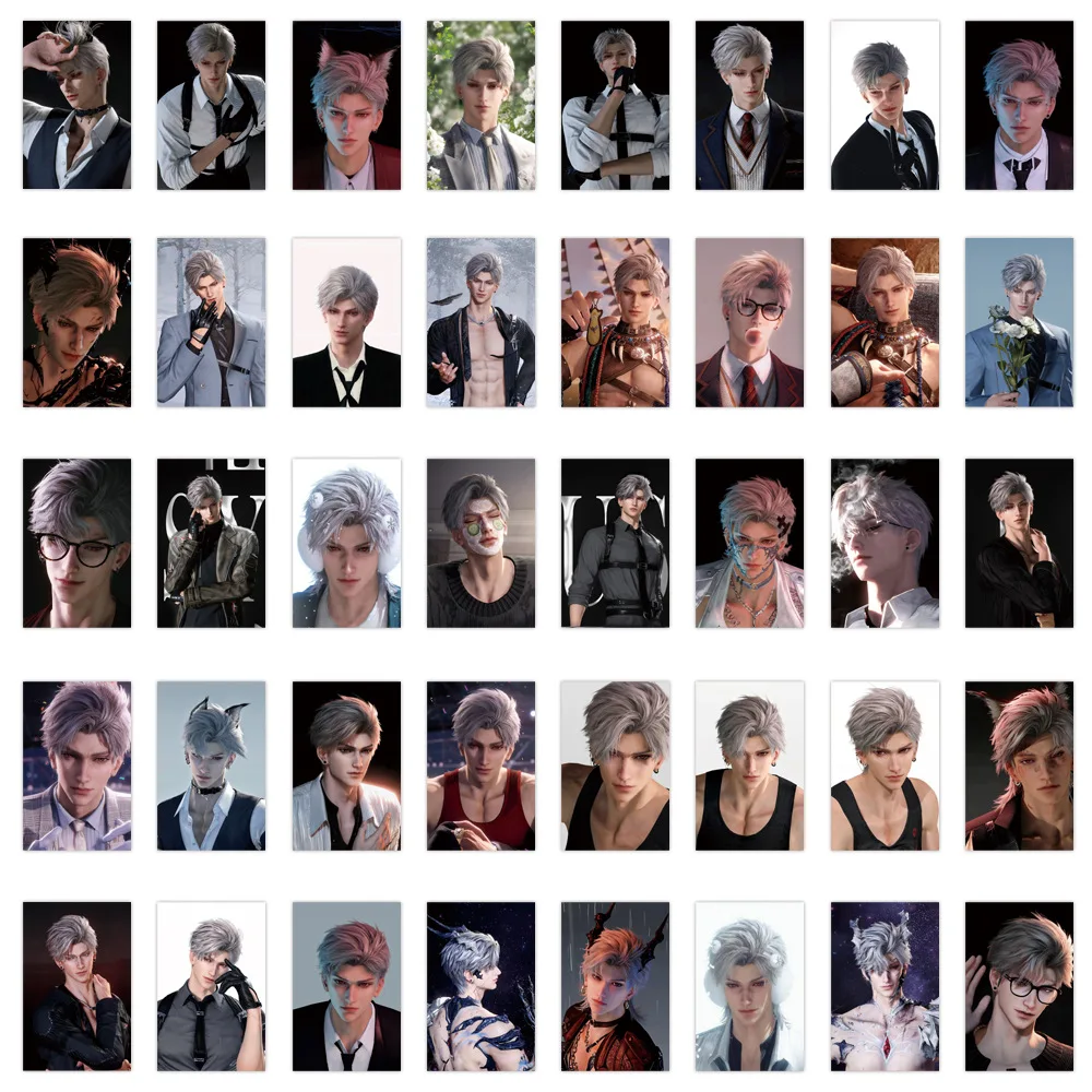 10/80 SZTUK Naklejki z motywem gry Love and Deespace, postać męska Sylus, kreskówkowe, dekoracyjne, do samodzielnego wykonania, na laptopa, gitarę, wodoodporne, zabawka dla dzieci