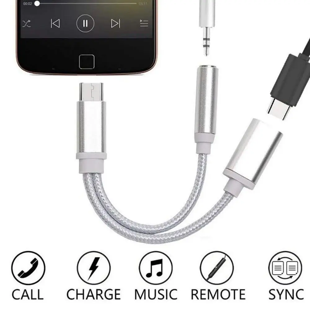 

Type C to 3.5mm 3.5mm Jack Digital Cables 2 In 1 Audio Cables Type-C To 3.5mm Connector Type C To 3.5 mm Adapter Usb C Cable