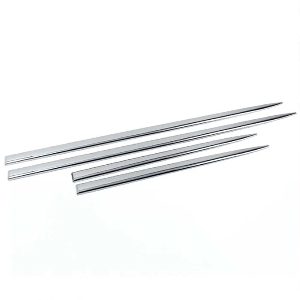

4Pcs Chrome ABS Car Side Skirt Door Line Sill Garnish Body Molding Trim 90+60cm