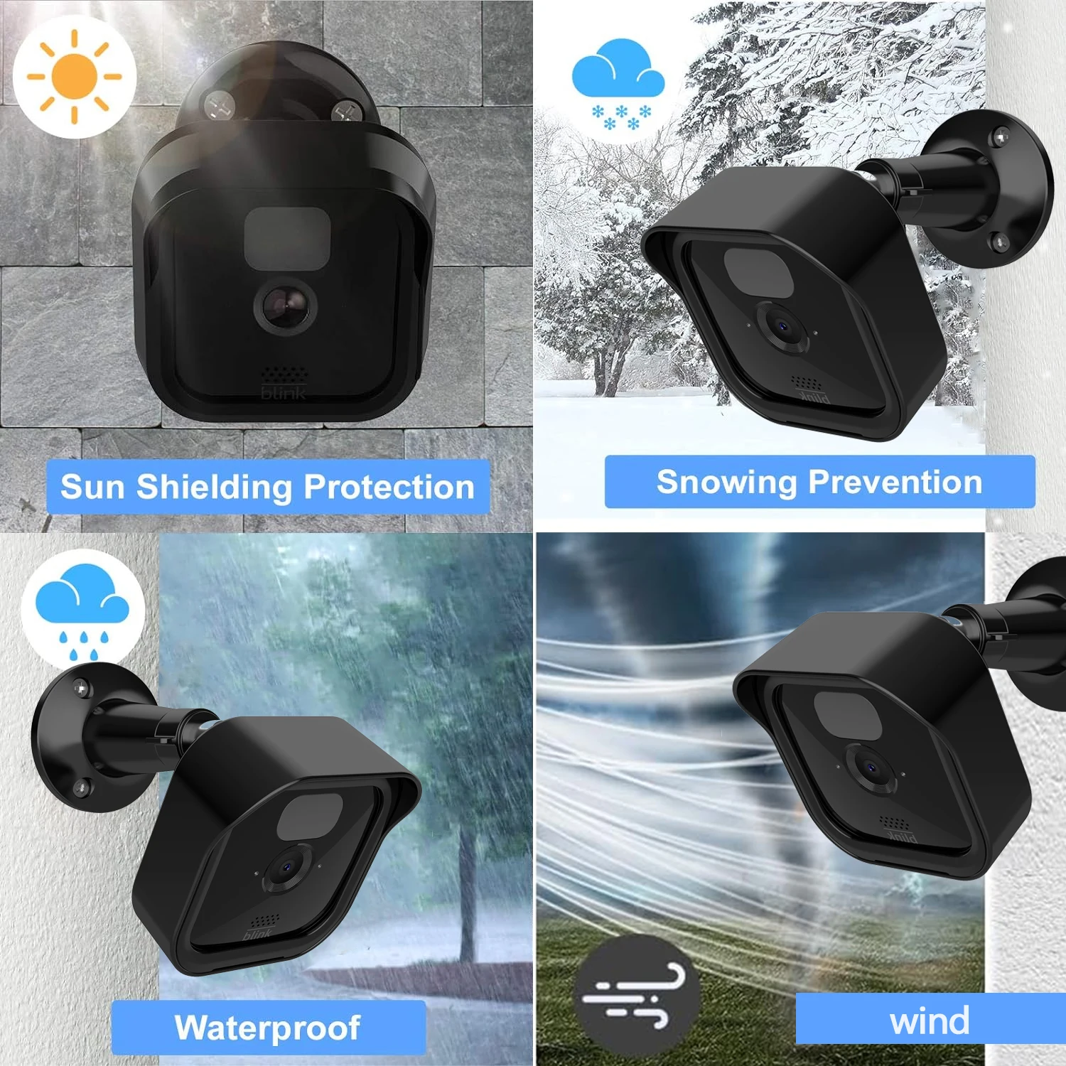 2-Pack Wall Mount Stand For Blink Outdoor Camera 3rd Gen Weatherproof Cover 360 Degree Adjustable For Blink Outdoor Camera Mount