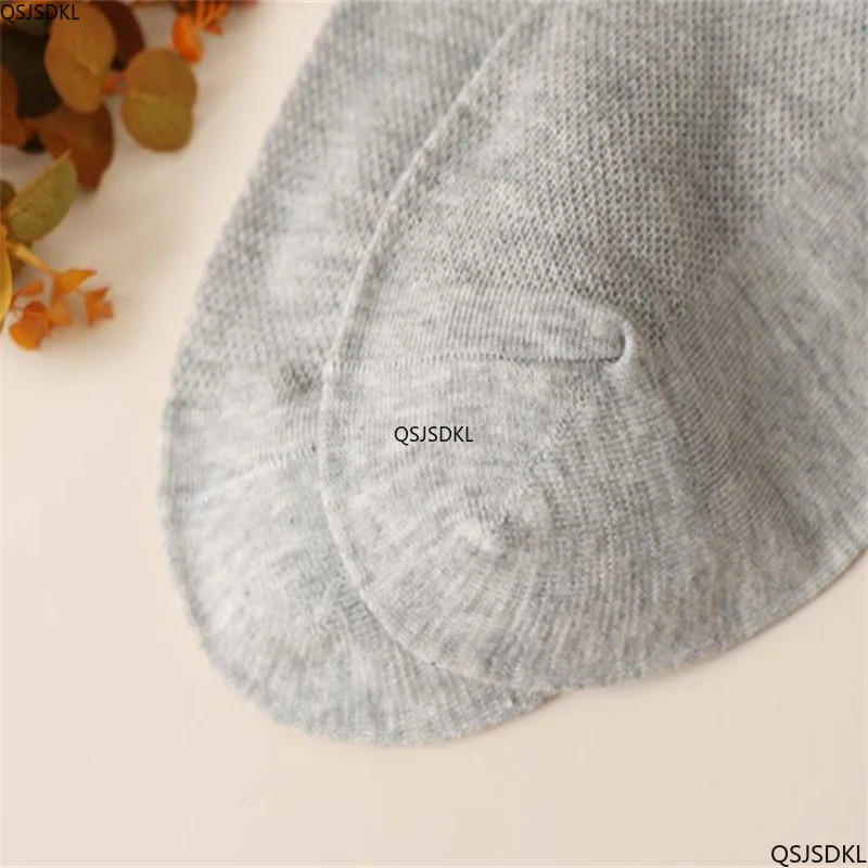 여름용 경량 플러스 사이즈 루즈핏 면 양말, 신발 사이즈 40-52 남녀공용 통기성 메쉬 캐주얼 양말 5켤레