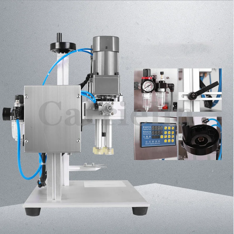 Garrafa rotativa comercial capper máquina automática suco spray tampa torção conta-gotas de vidro tampando tampa detergente plástico 6300