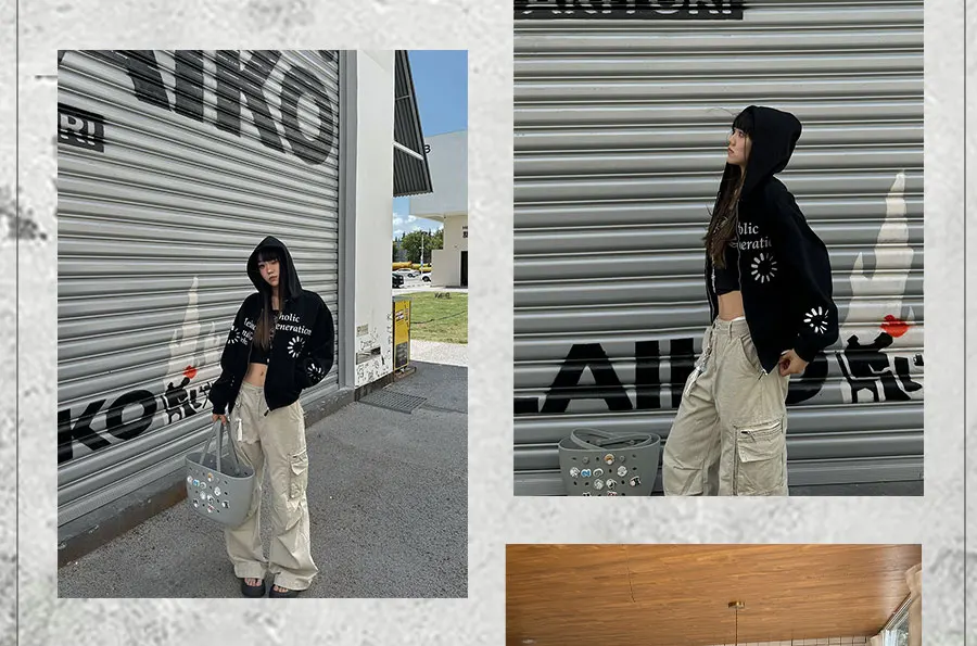 Autumn Winter New Jacket Unisex Cardigan American Fashion Trend Loose Casual Youth Popular Letter Print Sweatshirt