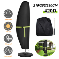 2024 new Umbrella Cover Waterproof 420D Oxford Cloth Outdoor Cantilever Parasol Cover with Zipper Fluorescent Ribbon Windproof