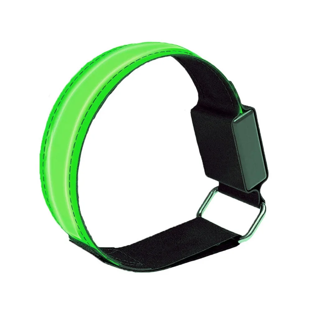 Brazalete Led ajustable, pulsera intermitente reflectante, brazalete emisor de luz en el tobillo, luz de seguridad, para correr lentamente por la noche