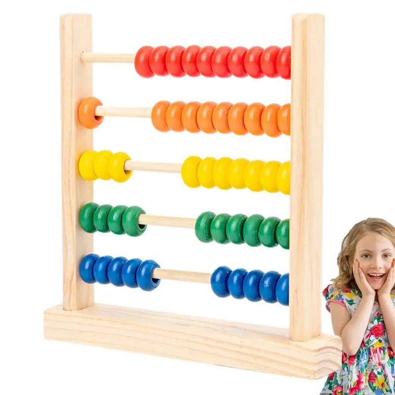 Educational Abacus For Kids Math Wooden Counting Frame Learning Tool Teach Counting Addition And Subtraction Math Toys For Boys