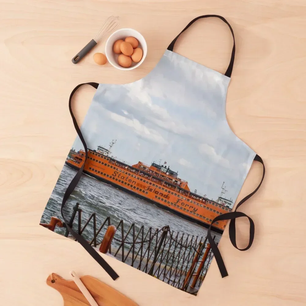 Staten Island Ferry Apron Woman Kitchen Cooking For Nail Stylist Apron