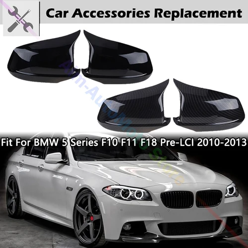 Imagen 1 del producto Tapa de espejo retrovisor Rhyming, cubierta de espejo lateral M, accesorios de rendimiento para coche aptos para BMW 5 Series F10 F11 F18 Pre-LCI 2010-2013