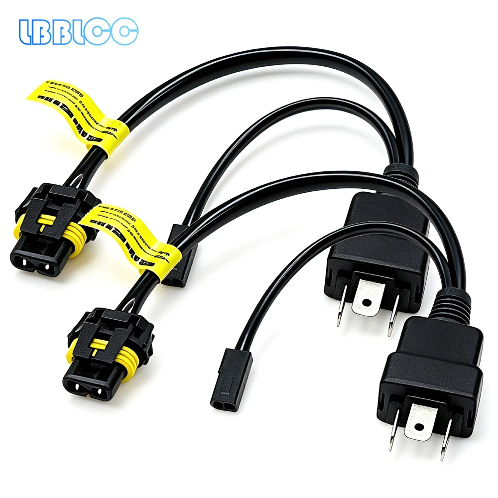 2pcs H4 LED Relay Harness Bi Xenon Cable Wire For Hi/Lo Bi-Xenon HID Bulbs Wiring Controller Play And Plug Bi-led Projector Lens