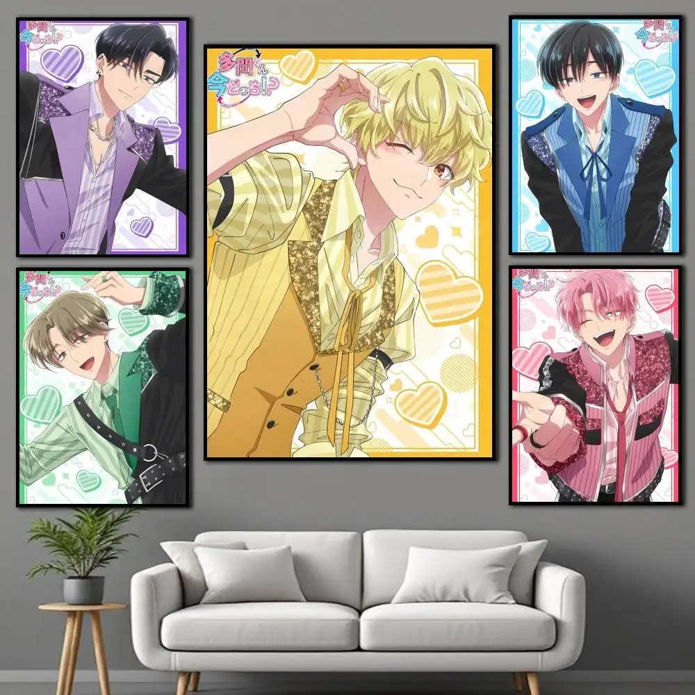 

F-ACE T-Tamon-kun I-Ima DocchiS Merchandise Poster Self-adhesive Art Waterproof Paper Sticker Coffee House Bar Room Wall Decor