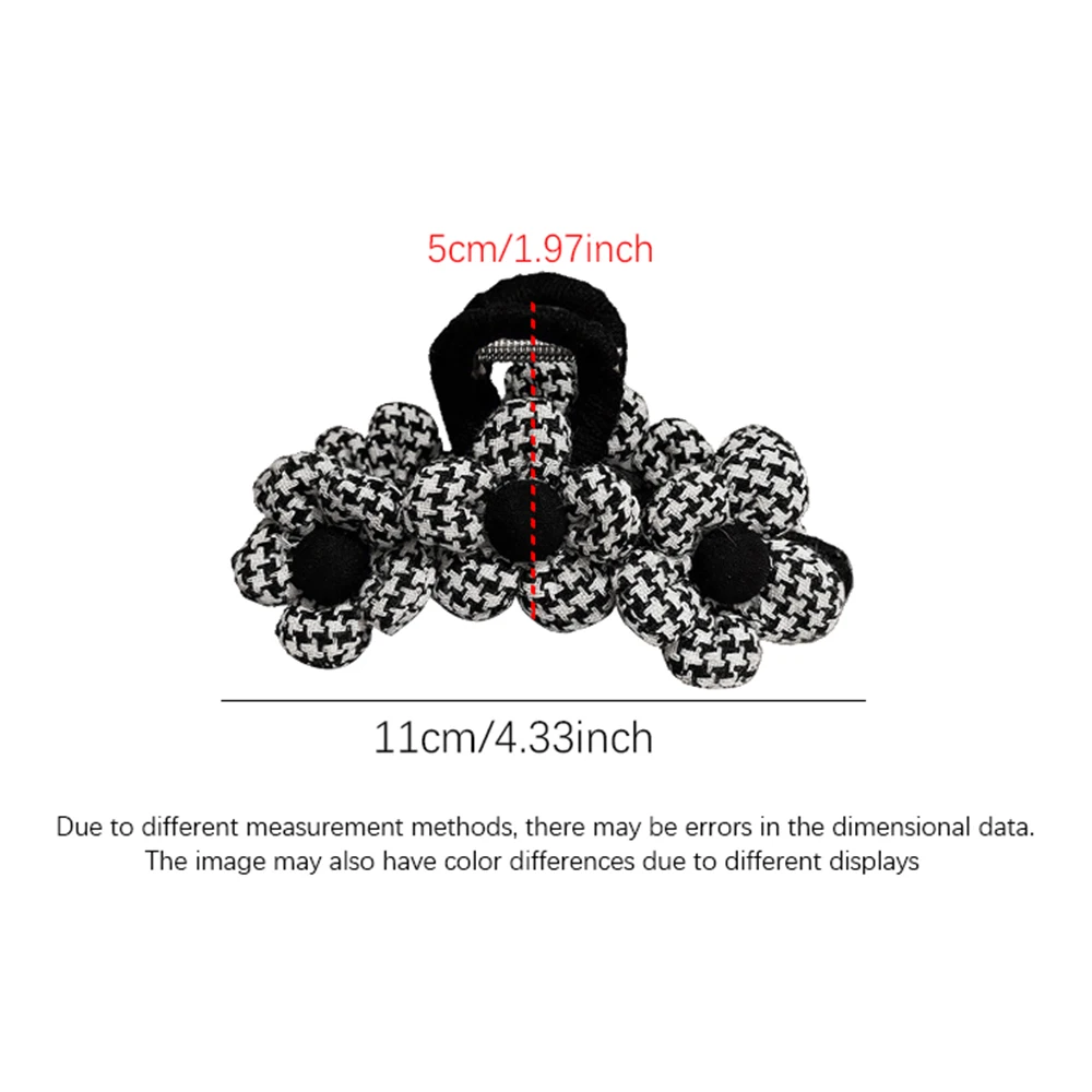 Thousand Bird Grid Temperament Five Petal Flower Hair Claw Fashionable and Exquisite Women's Hair Clip Sweet Hair Accessories