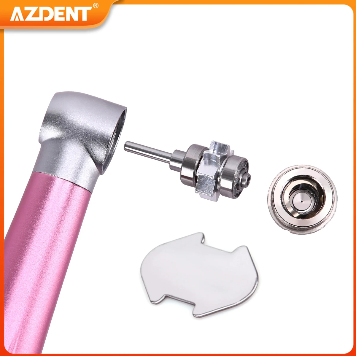 AZDENT, pieza de mano Dental de alta velocidad con 2/4 agujeros, turbina de aire, cabezal estándar, botón pulsador, cartucho de Rotor, suministros