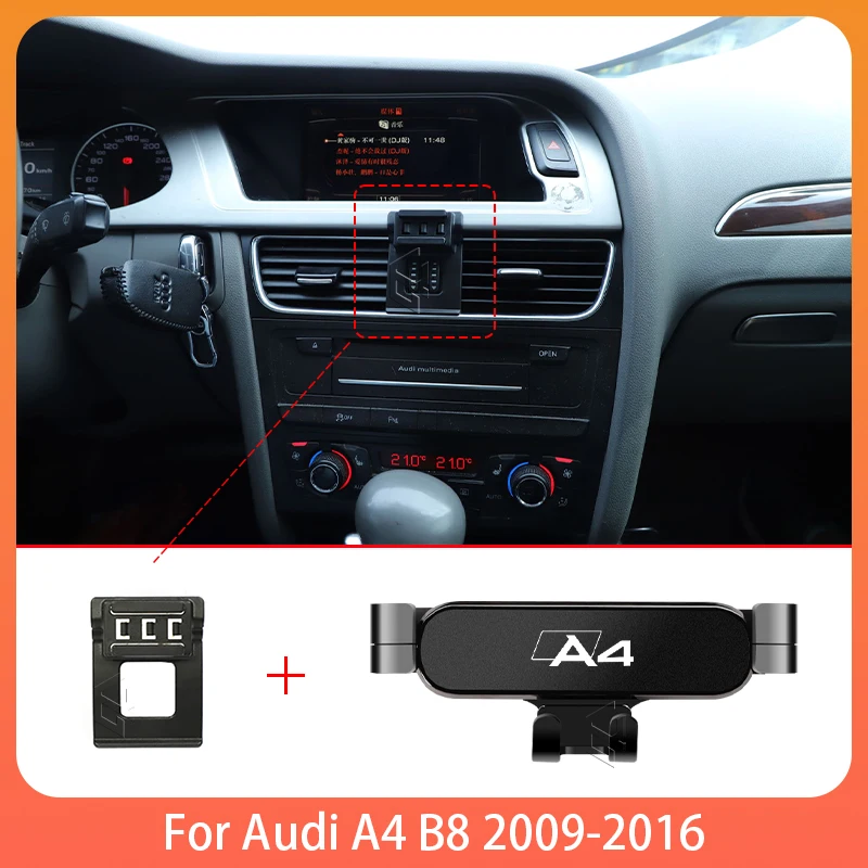 Phone Holde Car For Audi A4 S4 B8 2009 - 2016 Mobile Support Special Fixed Bracket GPS Base Mount Stand Interior Accessories