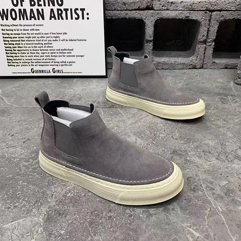 2026 Winter and autumn high-top men's boots comfortable warm slip-resistant durable and suitable for casual wear Cotton shoes