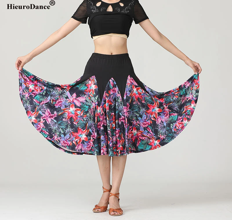 Sexy Floral Flower Ballroom gonna latina Cha Cha Rumba Samba Tango Salsa Dress Modern Dance Costume Practice Dancing Wear