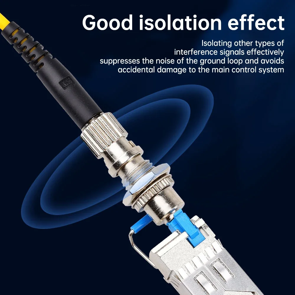 ZoeRax LC/UPC Male to ST/UPC Female Fiber Optic Adapter Singlemode Flange Hybrid Optical Connector for SFP Module Coupler