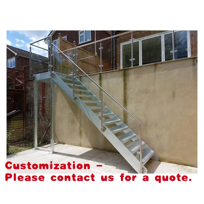 

custom.Modern Floating Stairs with Mixed Materials - Wood Treads Creating IndustrialLook Loft Interior