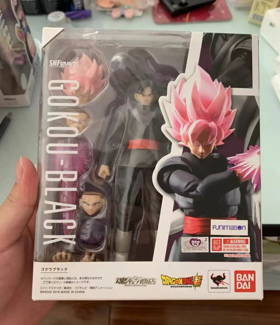 100% original bandai shf sh figuarts drachen ball goku gokou schwarze action figuren anime modell spielzeug figura rosa haar pvc geschenke