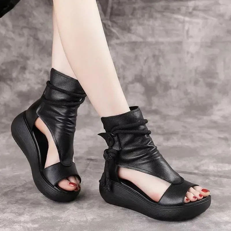 Gladiators for Women Sandals Platform Summer Shoes 2022 Trendyol Zapatos Plataforma De Mujer De Fiesta Casual Peep Toe Sandals