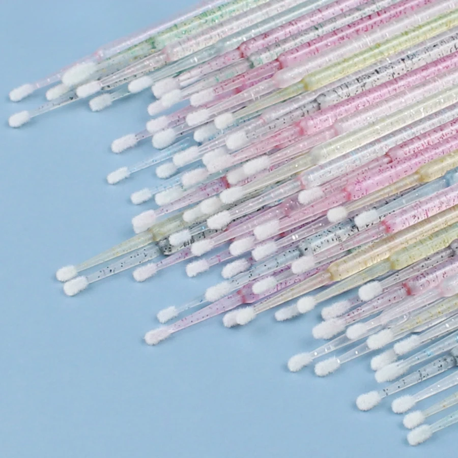 Micro bâtons d'extension d'outils de maquillage, 500 pièces/lot, brosses applicatrices de cils jetables pour brosse de nettoyage de cils, vente en gros