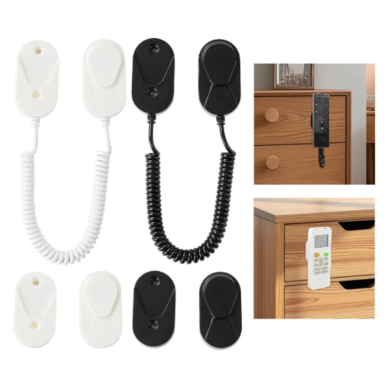 

Magnetic Remote Control Holders with Spring Ropes Remote Holder for Glass