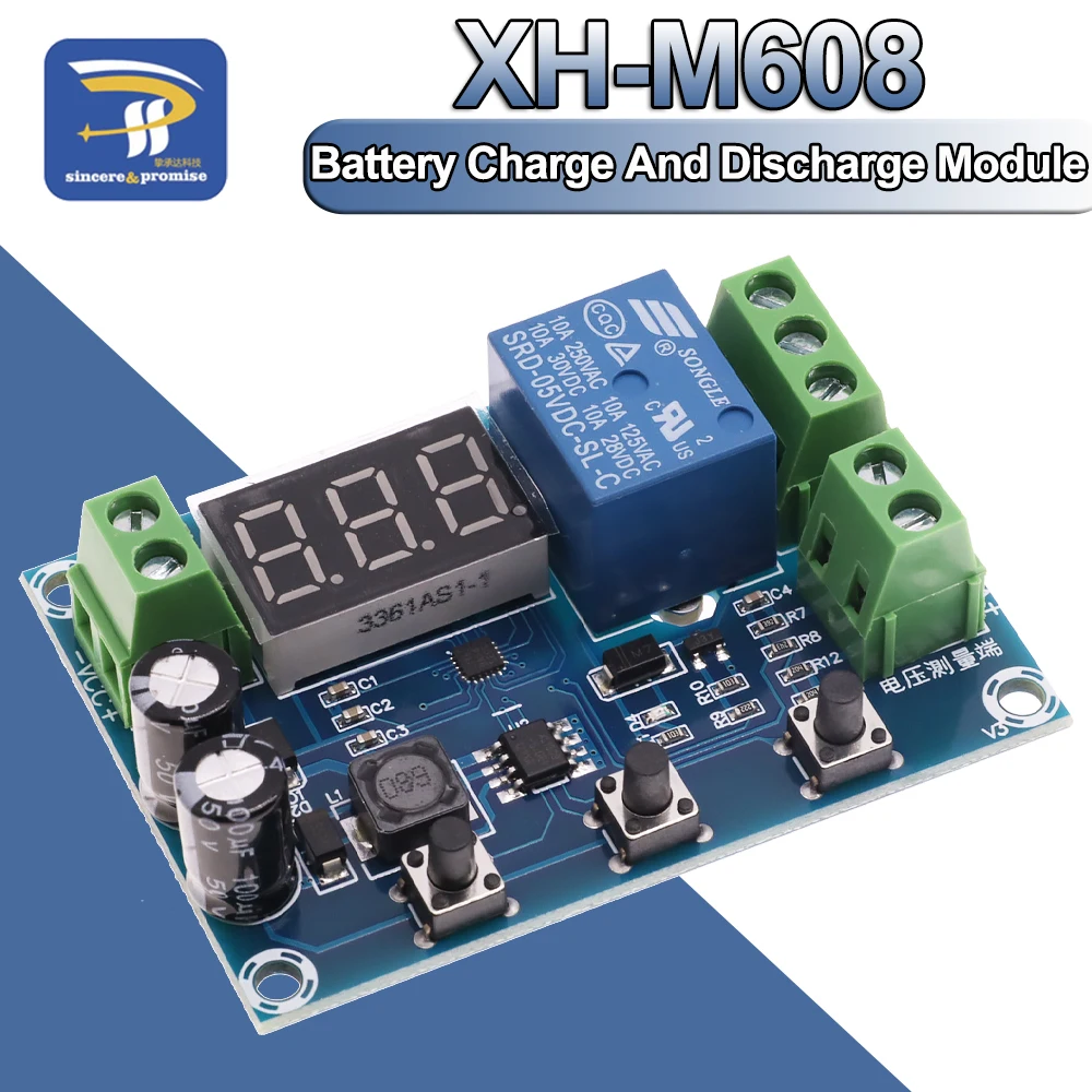 XH-M608 Battery Charging Module Meter Under Voltage Overvoltage Protection For Power Amplification Module