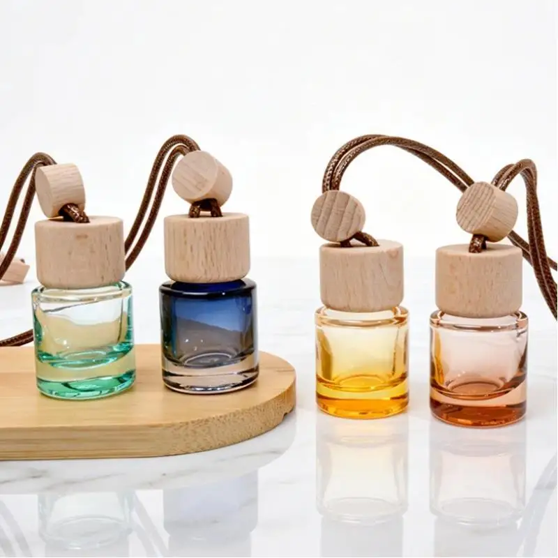 Mini Round Pendant Essential Oil Diffuser Bottle Car Air Freshener Perfume Fragrance Ornament Vial