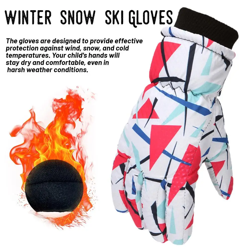 Winter Snow Ski Kid's Gloves Warm Comfortable Waterproof For Snowboard Cycling Bicycle Ski Outdoor Sports