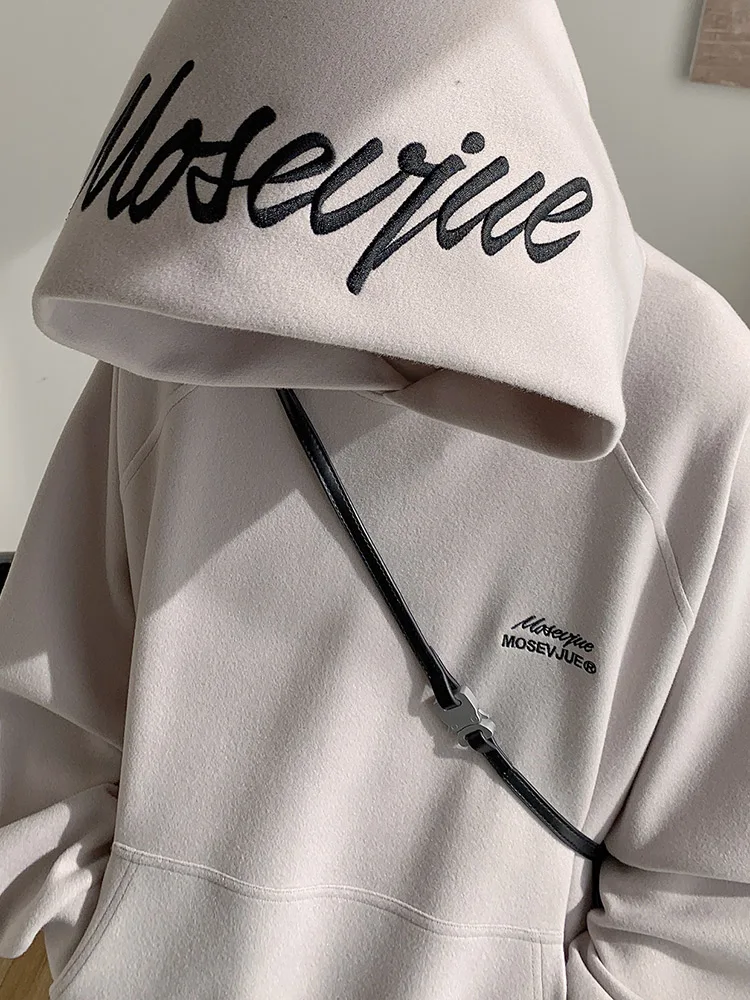 

Мужская толстовка American Sle Heavyweight 600g из шерсти с вышивкой в стиле ретро, повседневная куртка свободного кроя для весны и осени, уличная одежда