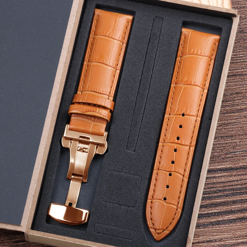 Genuine Cowhide Watch Straps with Box