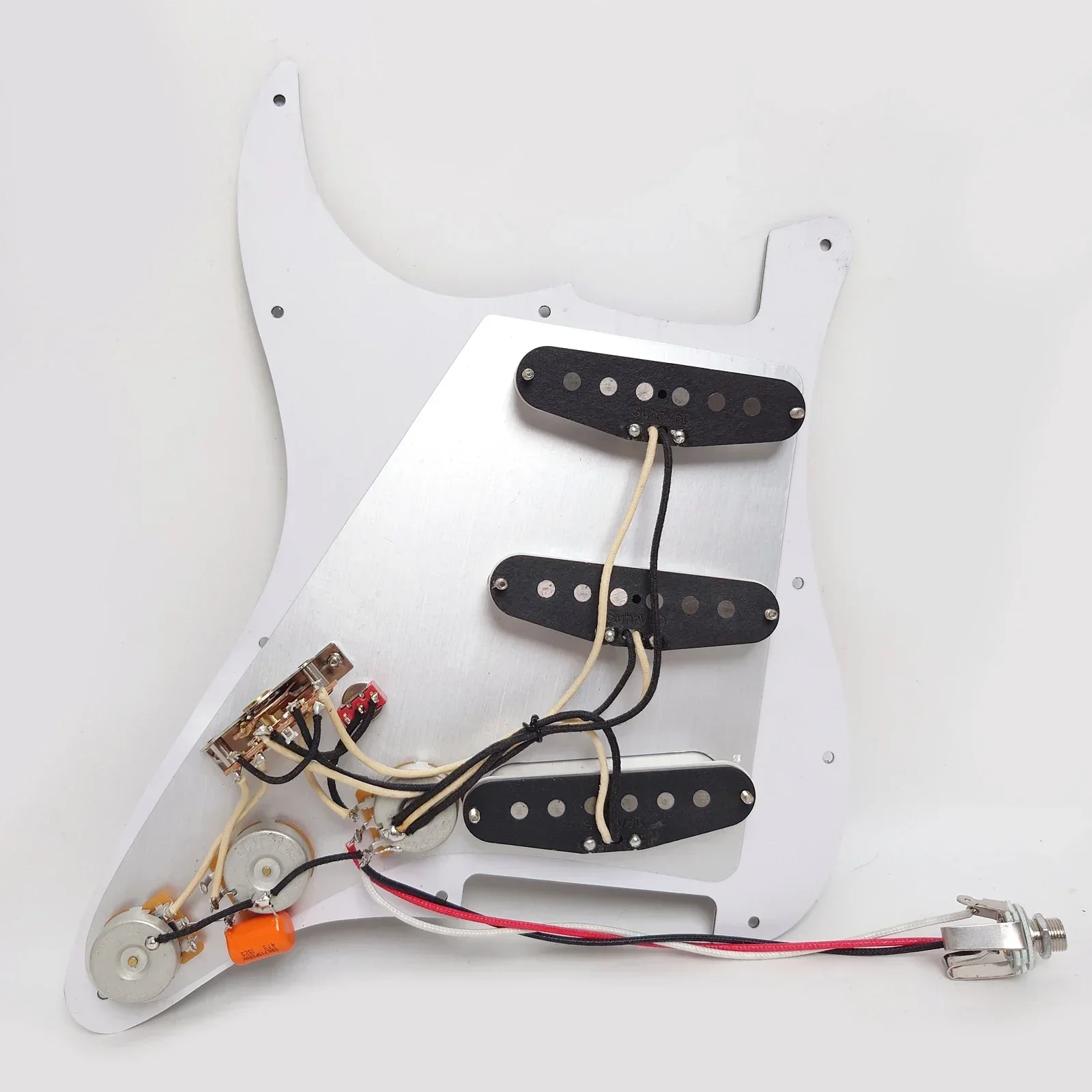 Guitar Prewired Pickguard Loaded SSS V60 Single Coil Pickups Alnico5 for ST Electric Guitar Replacement Parts