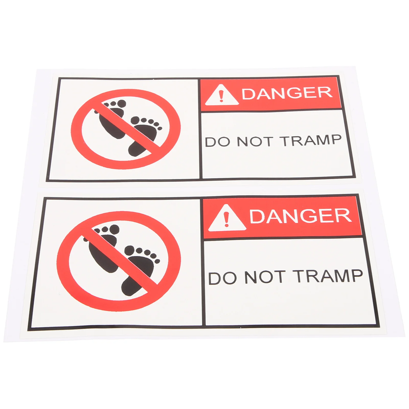 2 Pcs Warning Stickers Do Not Touch Sign Decal Step Adhesive Caution Safety The Self