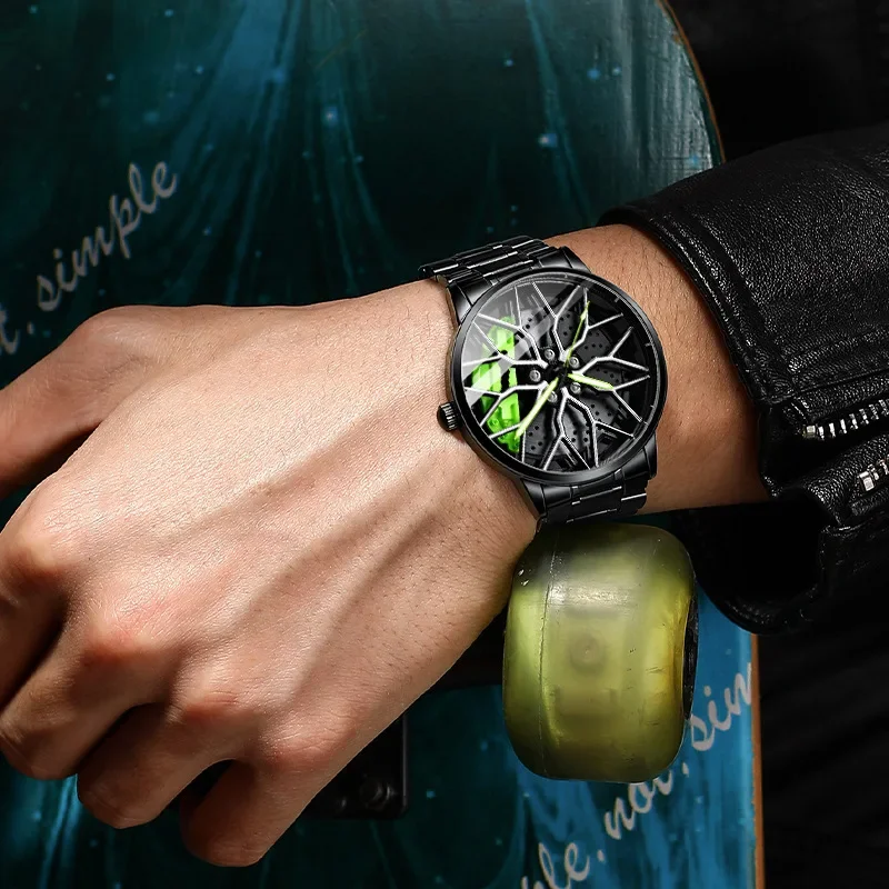 SVJ Wheel Hub Watch Three-dimensional Hollow Design Car Caliper Modified Watch Men Send Friends Limited Luxury