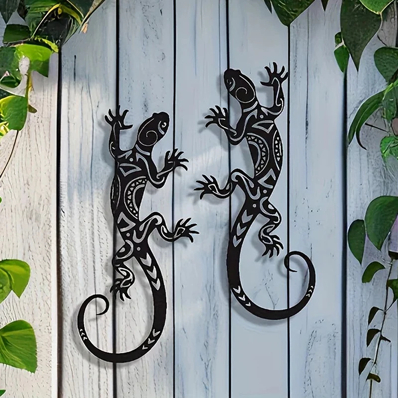 1/2PCS Iron Gecko Wall Decorations Suitable For Home Garden Courtyard Decoration Door Frame Decoration Home Beautification
