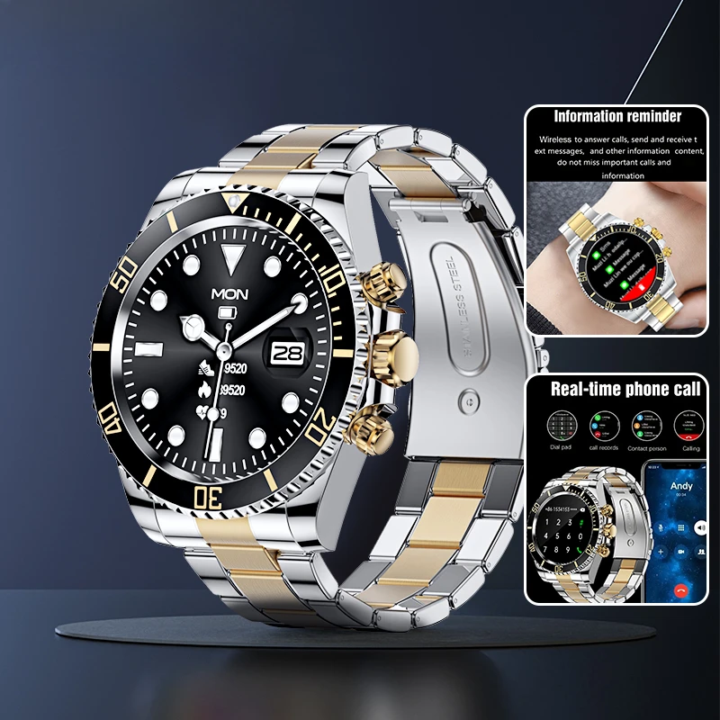 

Men's 2024 Smart Watch - Android/iOS Compatible. Sports & Bluetooth. Wireless. Ideal Gift for Friend. High-End Choice.