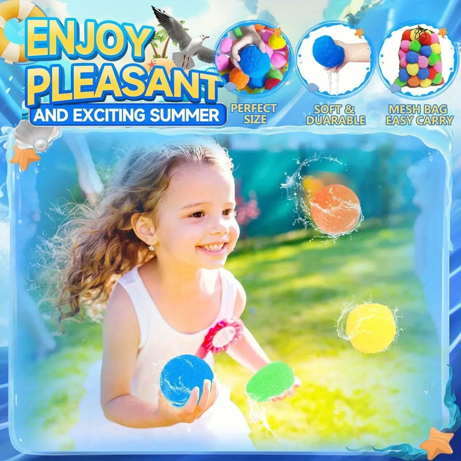 Fun Reusable Water Balls, Reusable Water Balloons For Outdoor Toys And Games, Water Toys, Summer Toy Balls For Pool And Backyard