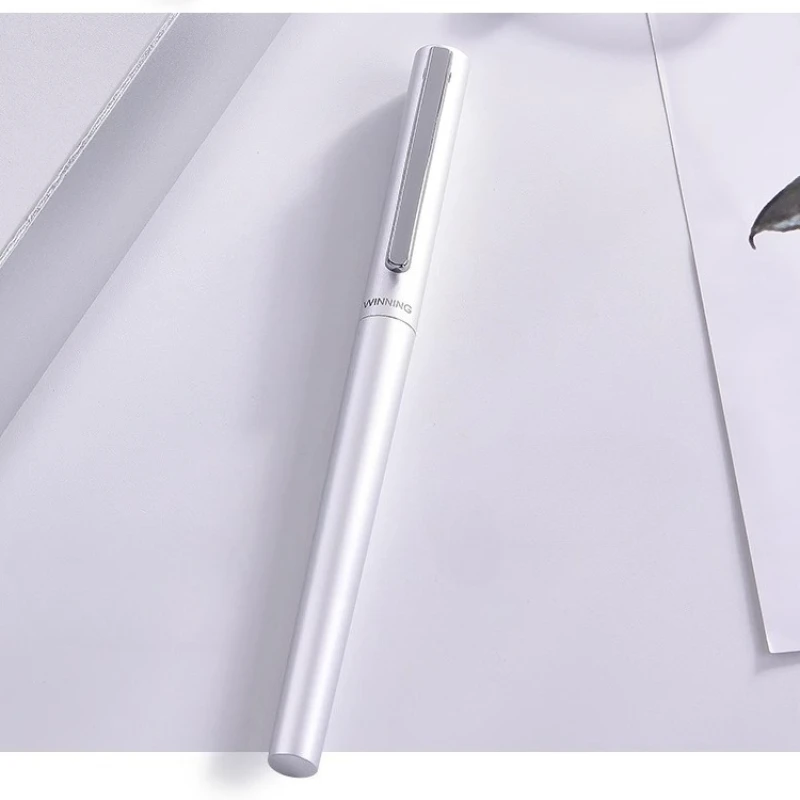 

Silver Pink Metal Rollerball Pen Black Refill 0.5mm Nib Ballpoint Pens High Quality Business Office Student Signature Pen Gift